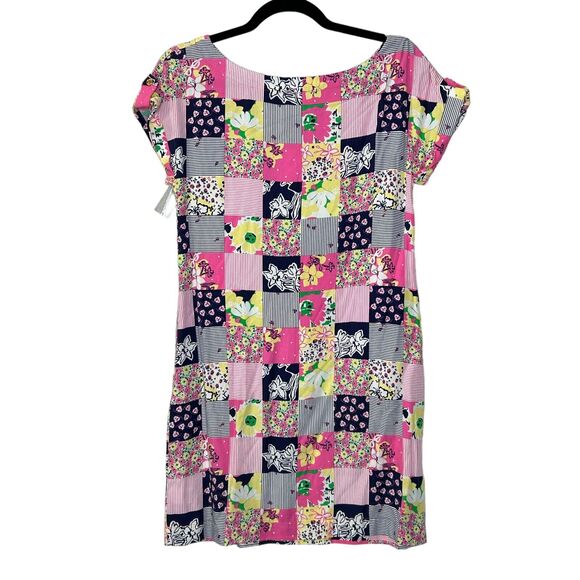 LILLY PULITZER Ain't No Lady Ladybug Flower Patchwork Shirt Dress Women's XS - Picture 1 of 11